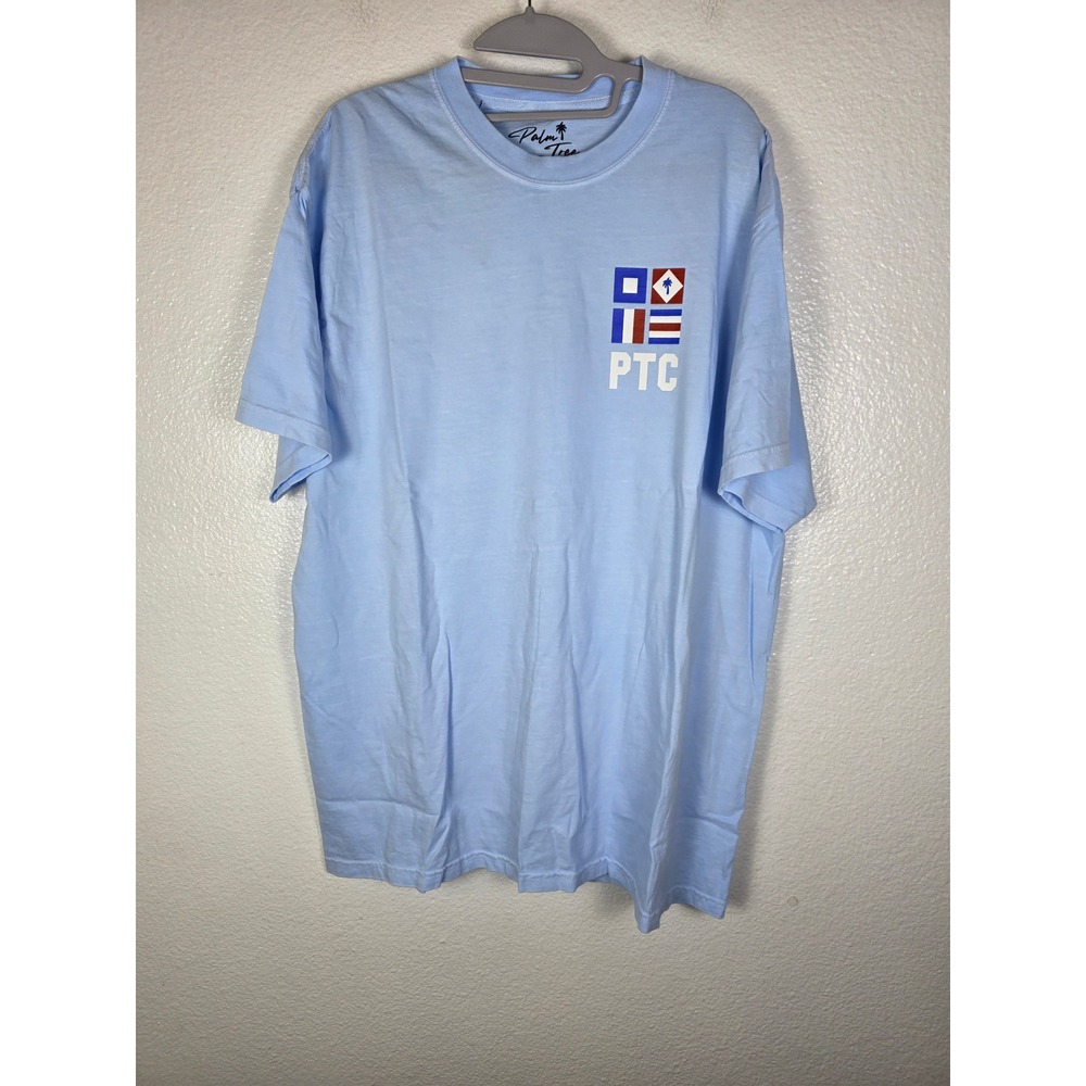 Palm Tree Crew PTC Nautical Flag Tee The Hamptons Blue XL HF25-FLAG-TEE-BLU-XL